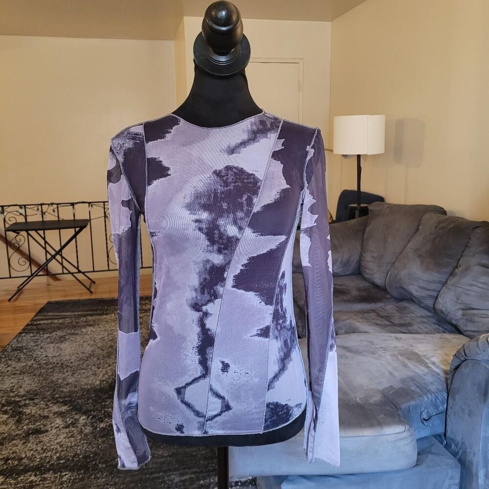 Dazy Women's Gra Mesh Top Size Small